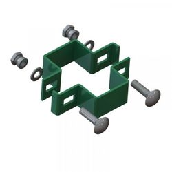 COLLIER INTERM. POUR POTEAUX U-LOX 60X40MM RAL9005