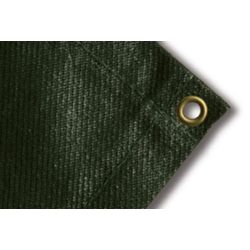 TOILE PE 100 % 2X50M VERTE AVEC ILLETS 12MM
