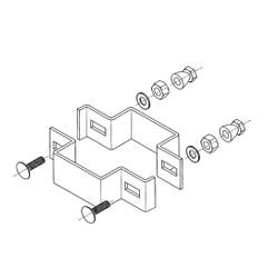 COLLIER POTEAUX INTERMEDIAIR DECOFOR RAL9005 (6PC)