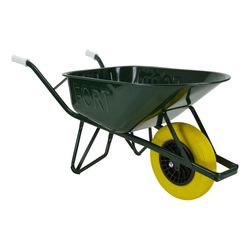 BROUETTE RENFORCE 85L  6-80 AVEC ROUE FLAT JAUNE