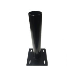 PLATINE POUR POTEAU ROND Ø48MM RAL9005 NOIR