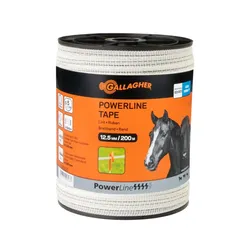 RUBAN ELECTRIQUE POWERLINE 12.5MM L=200M BLANC