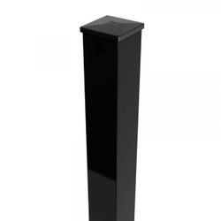 POTEAU CARRE + INSERT DS 60X60MM L=1.80M RAL9005