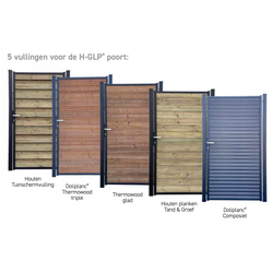 PORTE H-GLP SANS REMPL. 100X195CM RAL7039ST +GACHE