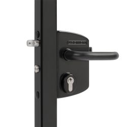 SERRURE EN APPLIQUE 60-80MM RAL9005 PAIRE 3006M