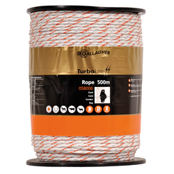CORDON ELECTRIFIE TURBOLINE Ø6MM L=500M BLANC