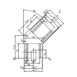 NYLOFOR SCHUIN VERBINDINGSSTUK ALUMINIUM