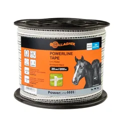 POWERLINE SCHRIKLINT 20MM L=200M WIT
