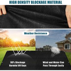 AFSCHERMNET PE 90% 1.80X50M ZWART M KNOOPSGATBANEN