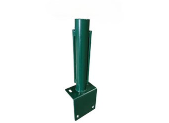VOETPLAAT VOOR KEERWAND 60X60MM RAL6005 GROEN