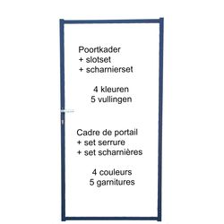 H-GLP POORT EXCL VULLING 100X195CM RAL9005ST +SLOT