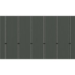 KIT NEVADA SUPER LAMEL L=2.50M H=1.53M ZWART